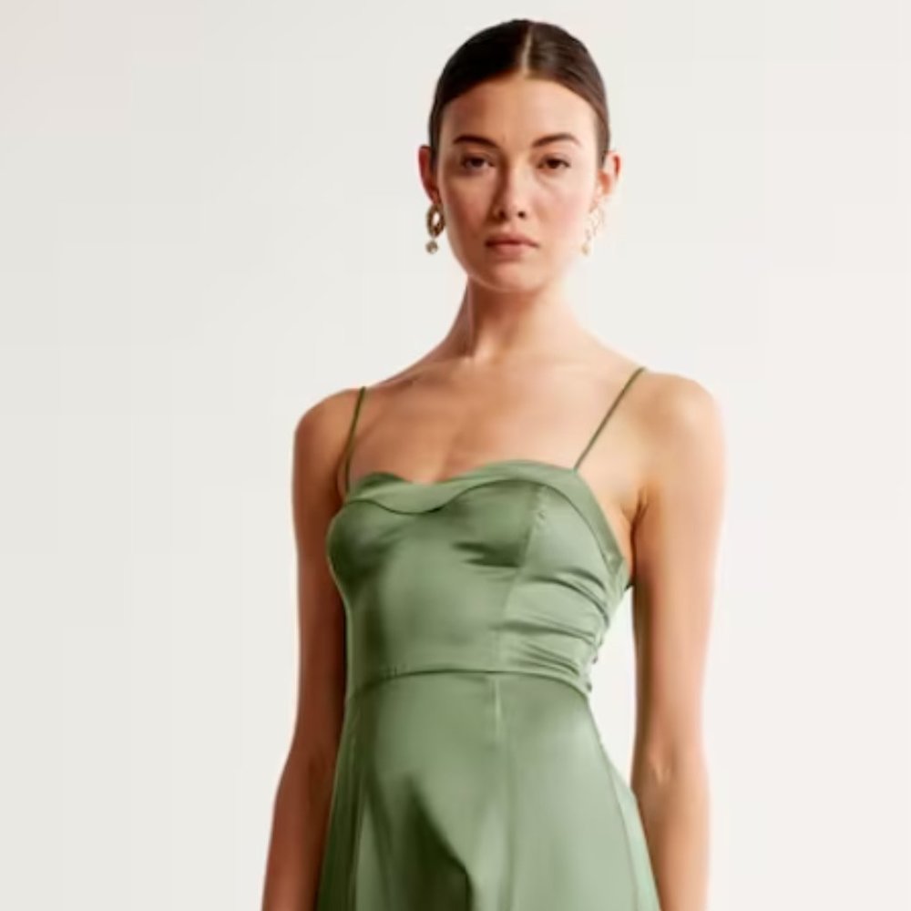 The A&F Camille Maxi Dress | Lime | Size M | Worn Once